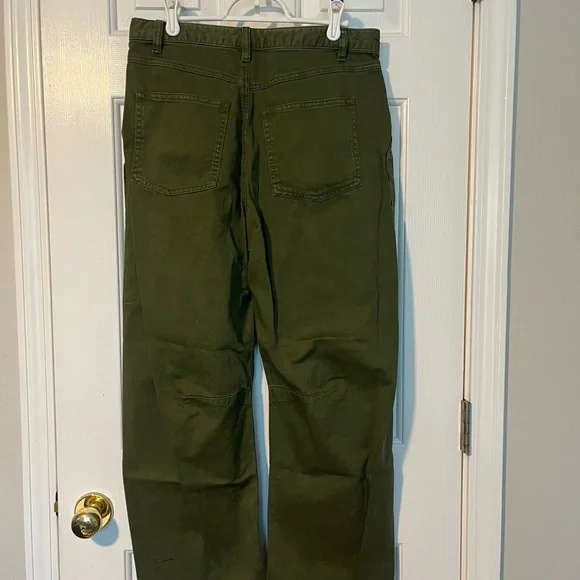 NWT Gap Olive Green Barrel Pants - Picture 2 of 5